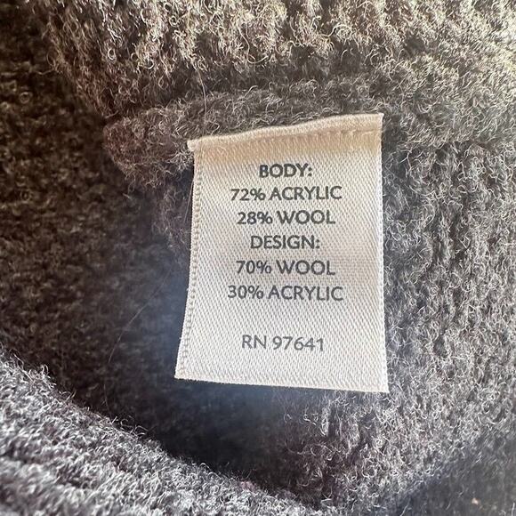 J. JILL Sweater Large Fair Isle Beaded Wool Blend Long Sleeve Pullover Size 2X - Picture 6 of 6